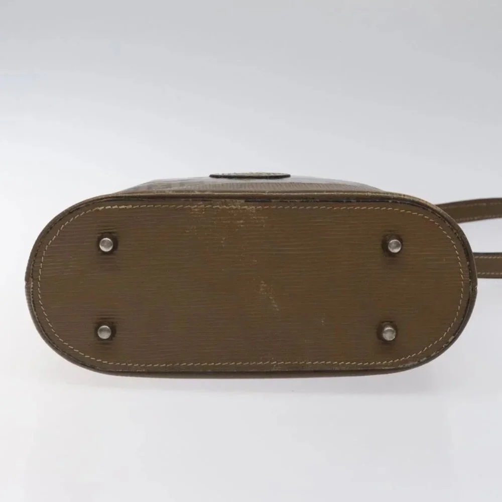 FENDI Zucchino Canvas Shoulder Bag Enamel Beige Gold Auth ep8215 - Picture 10 of 16